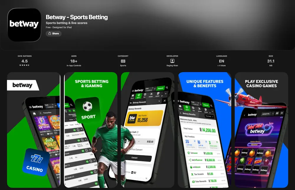 Betway App App Store Screenshot